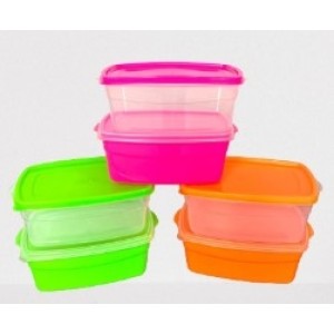 Container  Médio 700 Ml  Transparente  Color  - Neon