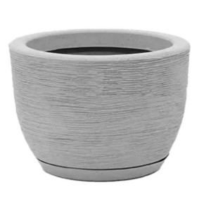 Vaso  Bojo  Redondo  Escovado Com  Prato  Cimento Nº1