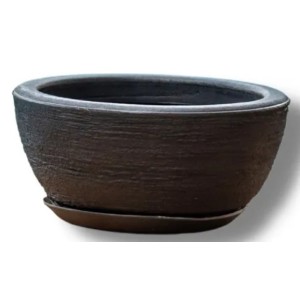 Bacia  Escovado  Com  Prato  Marron  Nº1