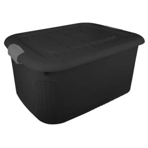 Container  Com Rodas 30 Litros  Preto
