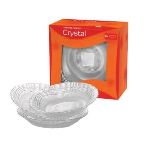 Conjunto  De  Prato  Fundo  Crystal  Com  6  Unidades