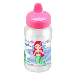 Copo Com  Valvula Sereia Cristal /Rosa  270ML  - Petita