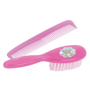 Escova  e  Pente  Petit  Urso Color Rosa