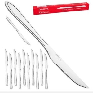 Faca de  Churrasco  America Caixa Com 12  Unidades