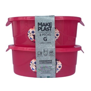 Pote Com 2 Grande  1350 Ml  Linha Color