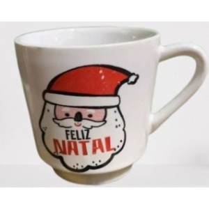 Caneca  Lisa  Branca  Decorada  Natal  200 Ml