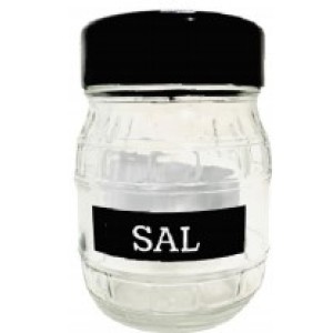 Pote  Vidro 600Ml  Barril  Sal