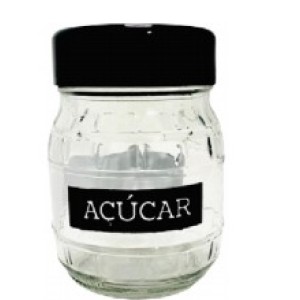 Pote  Vidro 600Ml  Barril  Açúcar