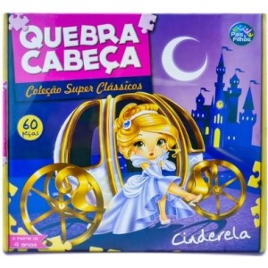 Quebra  Cabeça  60 Peças  Cinderela -Premium