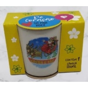 Caneca Decorada de Natal  Com Caixa 120 Ml