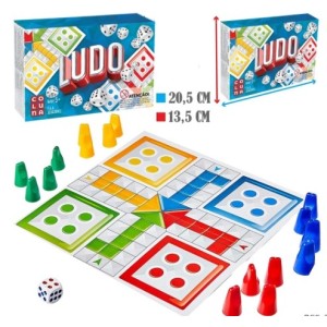 Jogo  Ludo  Com  Tabuleiro + Dado e  16 Pino