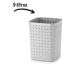 Cesto  Pratico  Rattan 9 Litros  Branco