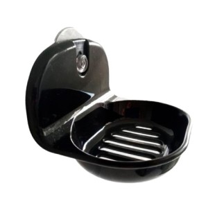 Saboneteira  Preta Com Ventosa