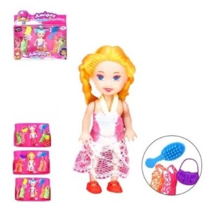 Boneca  Amigas  Fashiom  Com  Acessórios  Pequena