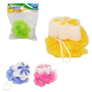Esponja de  Banho  12 Cm Modelo Flor