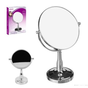 Espelho Pedestal  Dupla Face  Redondo 9,5 Cm
