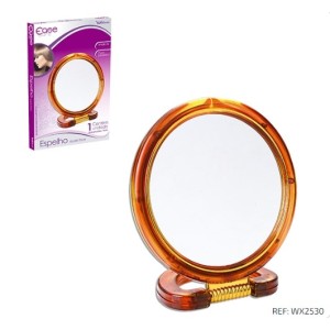 Espelho  Pedestal  Mag  Redondo  Dupla  Face  9 Cm