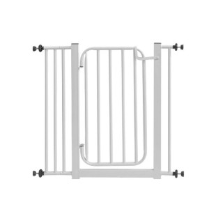 Grade  De  Porta  Utilar  Com  Extensor   Branco Preto