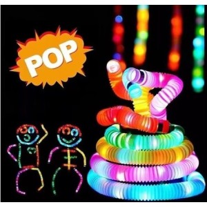 Tubo Pop  Plastico Led Com 6 Unidades