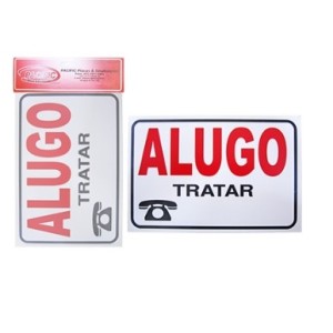 Placa Alugo 20 x 30 Cm