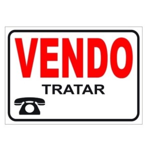 Placa Vendo 20 x 30 Cm