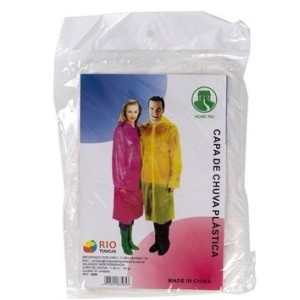 Capa  De Chuva  De  Plastico  Transparente Adulto  1,26m