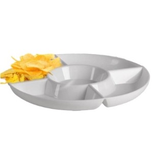 Pestiqueira Redonda  Com  5  Divisões   Le Chef  Branca