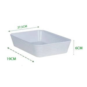 Travessa Retangular  Com Friso  Le Chef  Branca