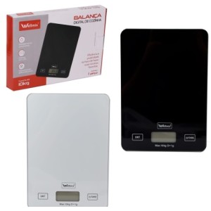 Balança  De  Cozinha  Digital  Retangular  Vidro  10 Kilos