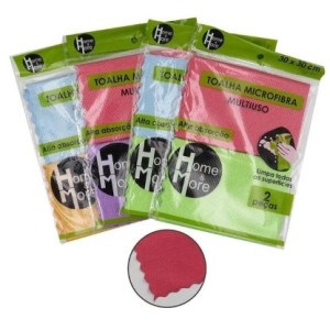 Toalha  Microfibra  Multiuso Com 2 Peças