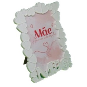 Porta  Retrato  Plastico Corações De  Mãe  10 x 15 Cm