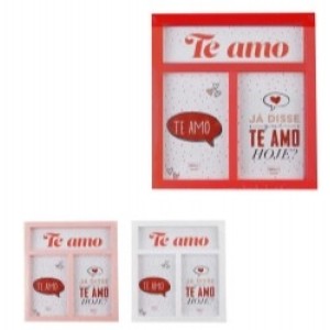 Porta Retrato Plastico Mãe  Coração 10 x 15  Cm