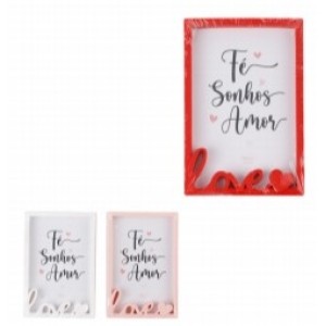 Porta  Retrato  Plastico Love  10 x 15 Cm