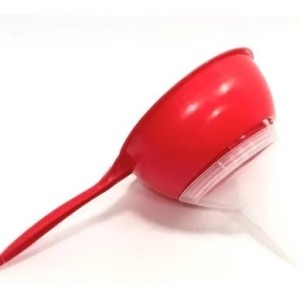 Peneira  Com  Funil Vermelha  2 em 1