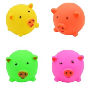 Mordedor  Em Plastico  Para  Pets - Porco