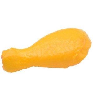 Mordedor  Em Plastico Para  Pets- Coxa  De  Frango