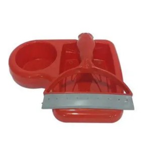 Kit Porta Detergente Com Rodinho Vermelho