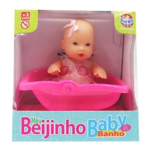 Boneca  Meu Beijinho Baby Banho