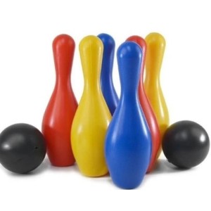Jogo  De Boliche  6 Pinos  21 Cm  2 Bolas