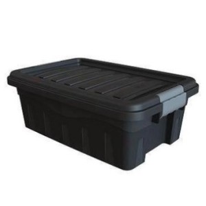Caixa Organizadora  11 Litros Com Trava  Preta