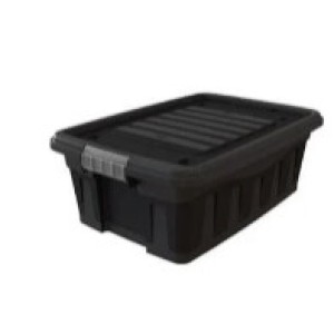 Caixa Organizadora  31 Litros  Com Travas e Rodizio Preto