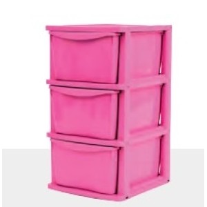 Gaveteiro P 3 Andar Rosa