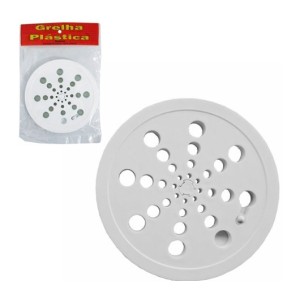 Grelha Plastica Redonda Branca 150mm Abre e Fecha