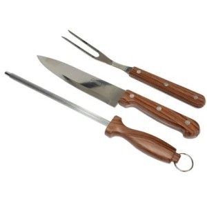  Kit  Churrasco  Peixeira  Design  3 Peças