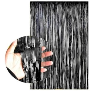 Cortina  Metalizada  Preta