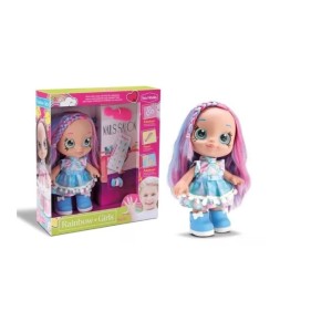 Boneca Raibows  Nails- Pink /Azul