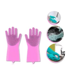 Luvas De Silicone Para  Lava Louça e Limpeza Geral 2 Peças