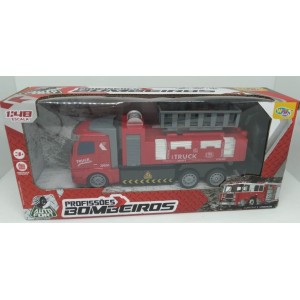 Caminhão  Bombeiro Controle Remoto 3 Funções
