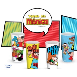 Copo Decorado 350 Ml  Turma Da  Monica
