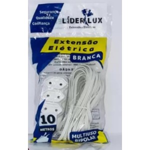 Extensão  Lider  Lux 10 Metros  Branca